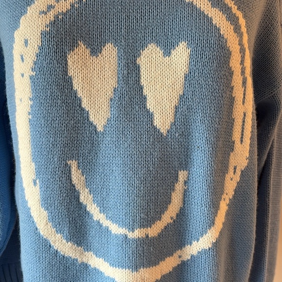 ASOS women’s petite oversized Smiley Face Sweater crew neck ribbed waist cuffs 2 - Picture 3 of 14